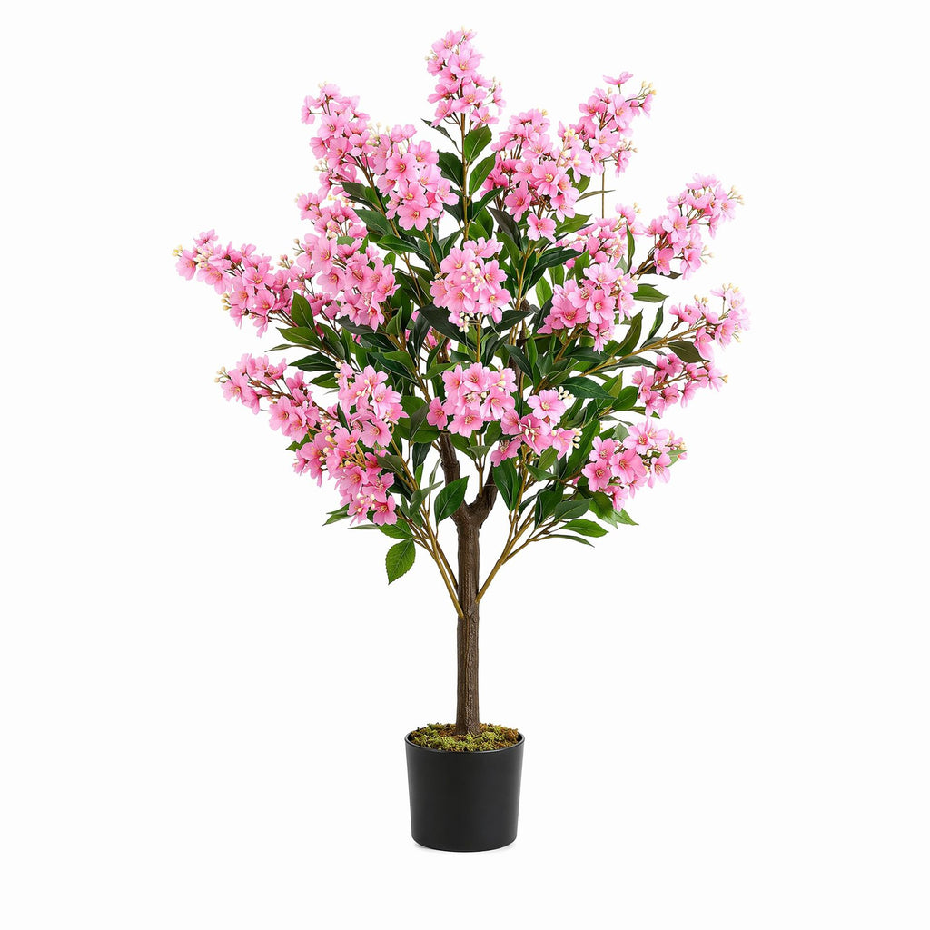 Artificial crape myrtle tree with pot