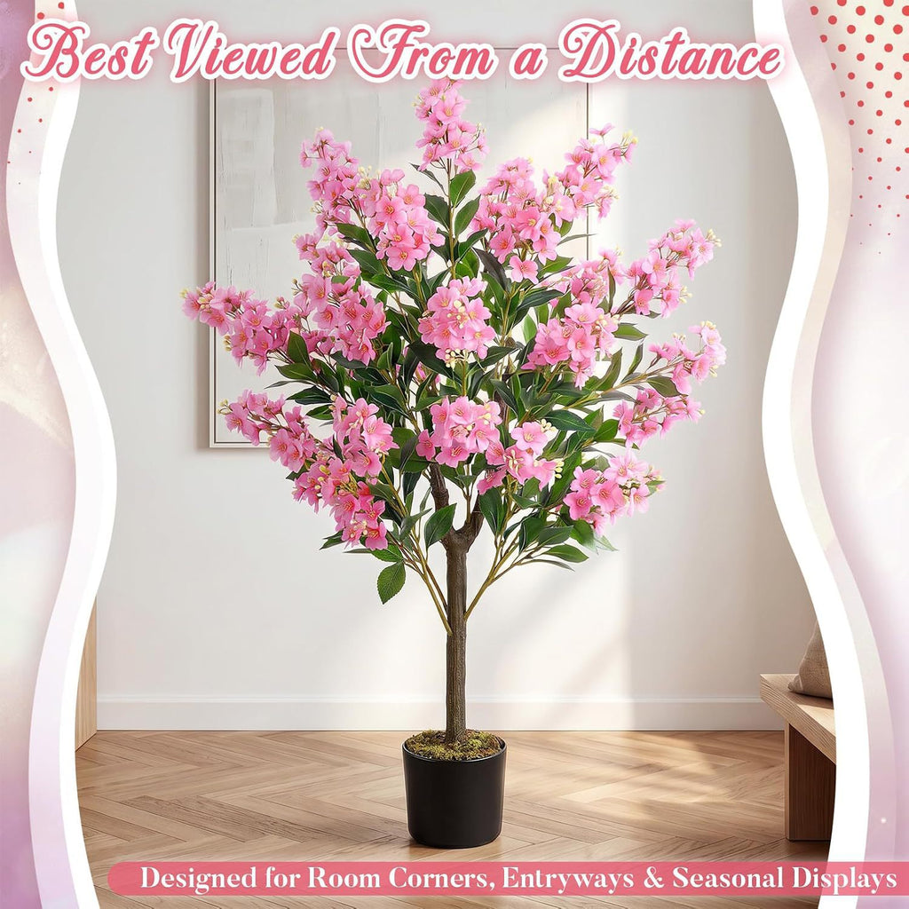 Artificial crape myrtle tree with pot