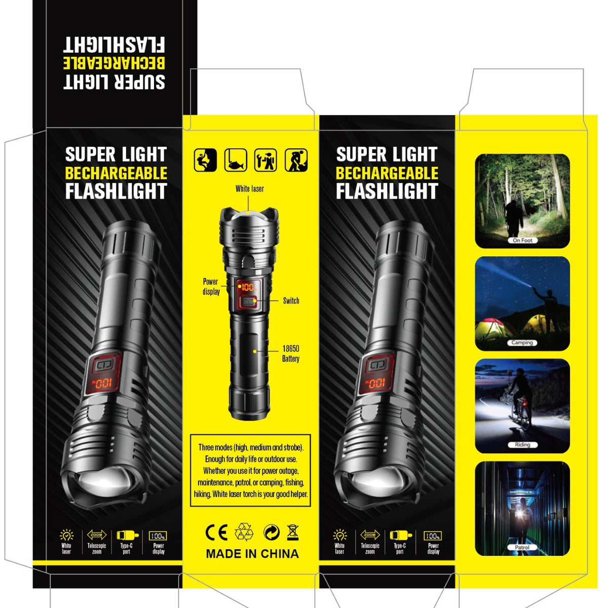 Rechargeable LED flashlight