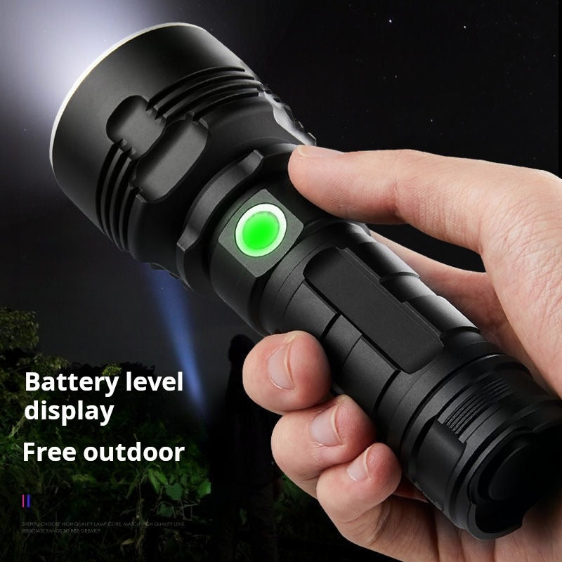 Rechargeable zoom LED flashlight