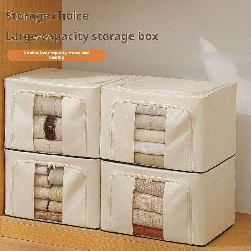 Foldable fabric storage box
