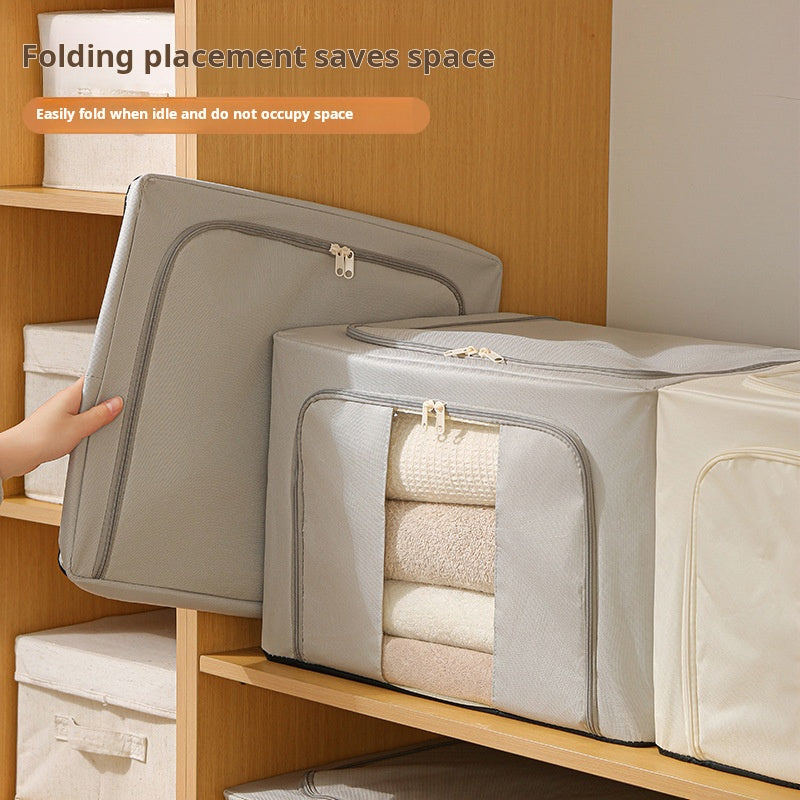Foldable fabric storage box