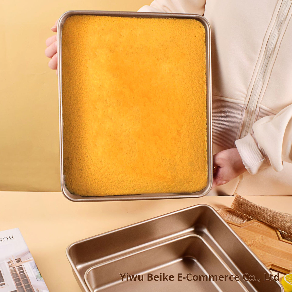 Nonstick steel baking pan