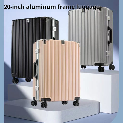 Aluminum-frame spinner suitcase