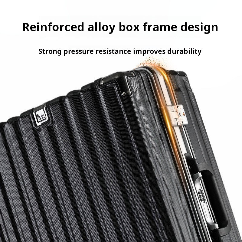 Aluminum-frame spinner suitcase