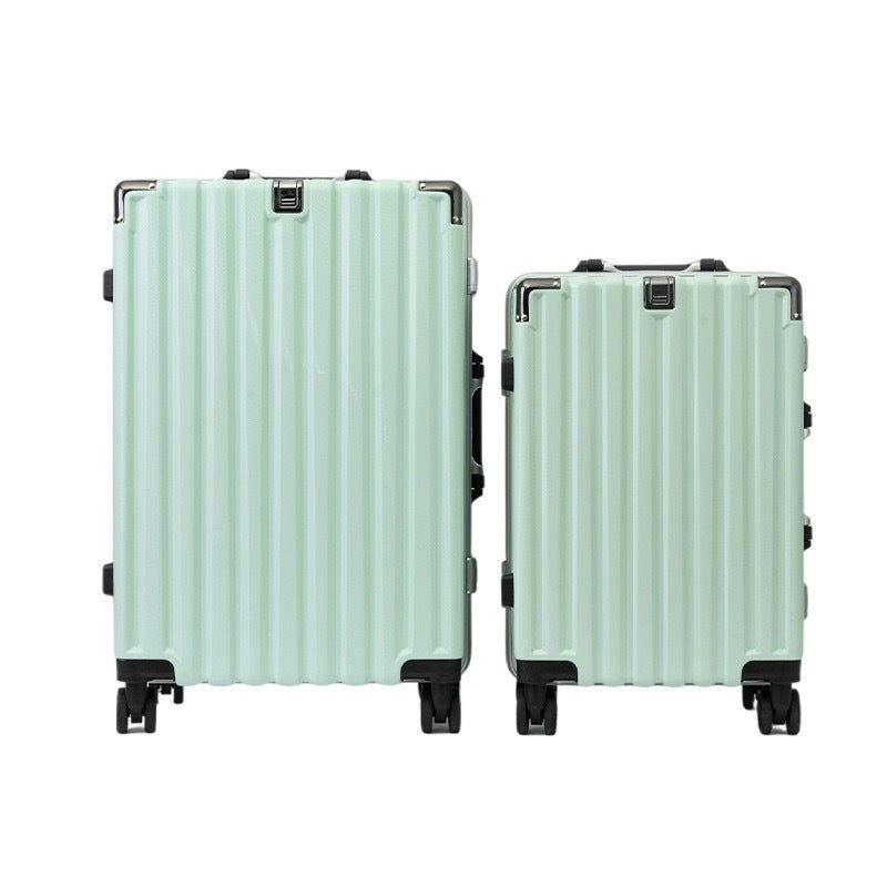 Aluminum-frame spinner suitcase
