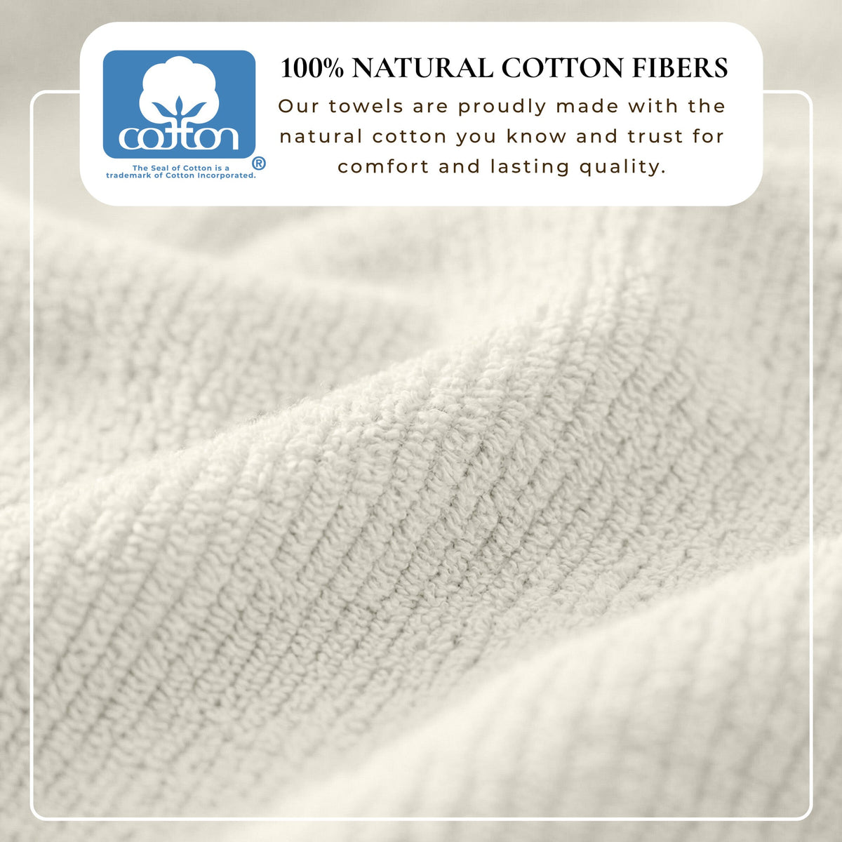 Ribbed Turkish Cotton Bath Towel Set, 6 Pieces