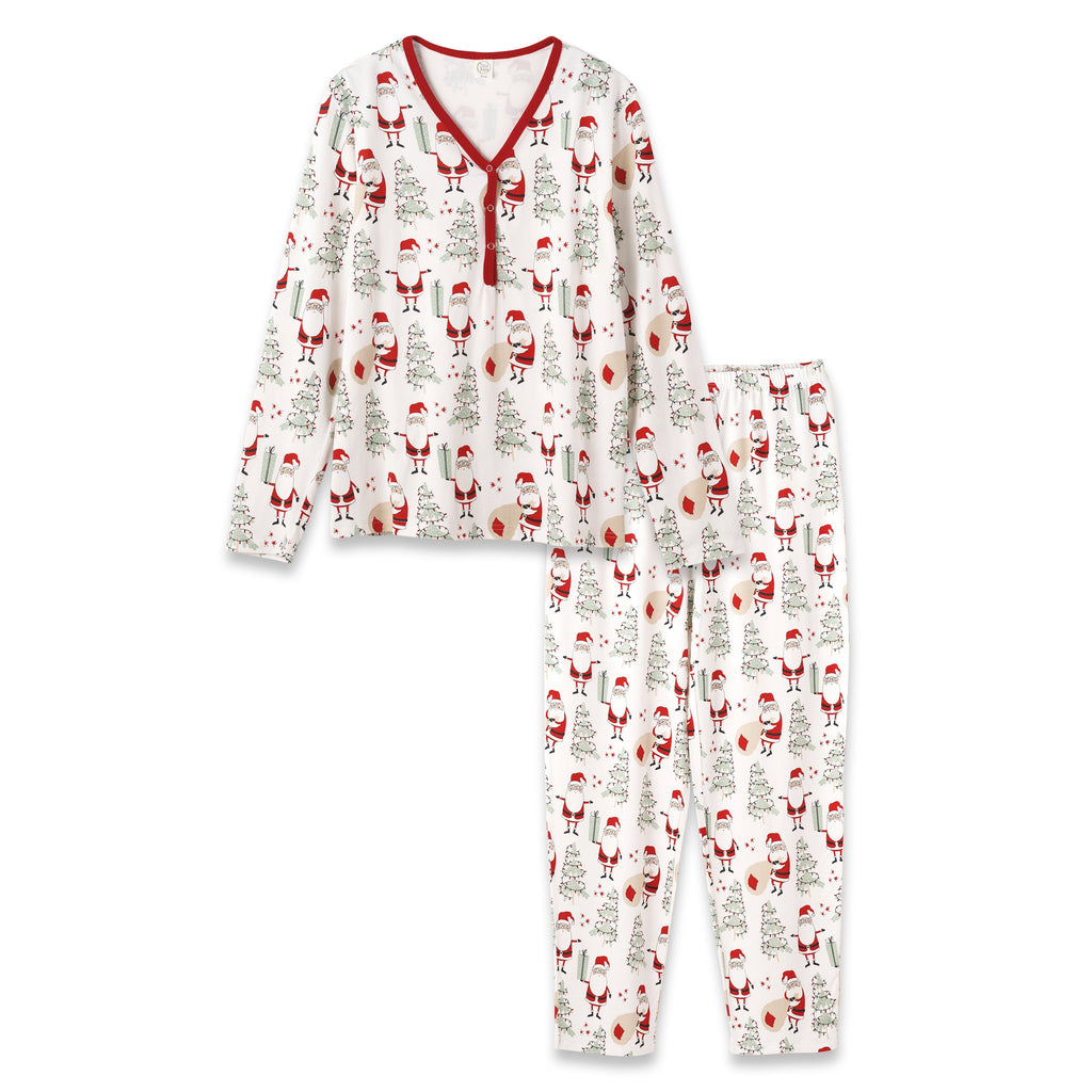 Women's Santa Bamboo Pajama Set, Family Matching