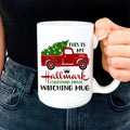 Red Truck Christmas Movie Watching Mug, 15 oz