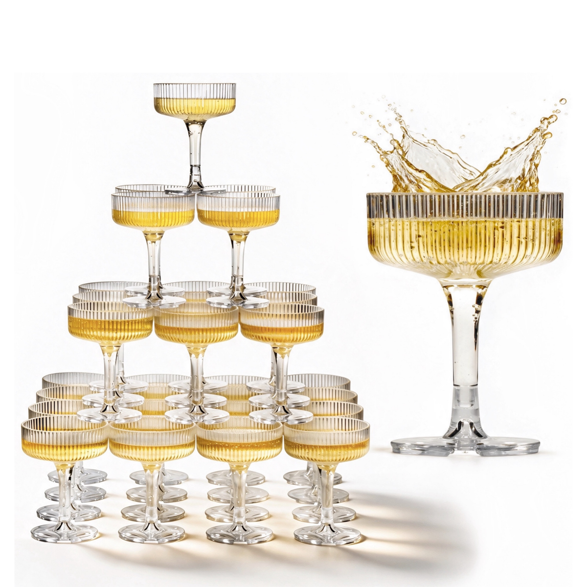 Champagne Tower Stand, 20 or 30 Coupes