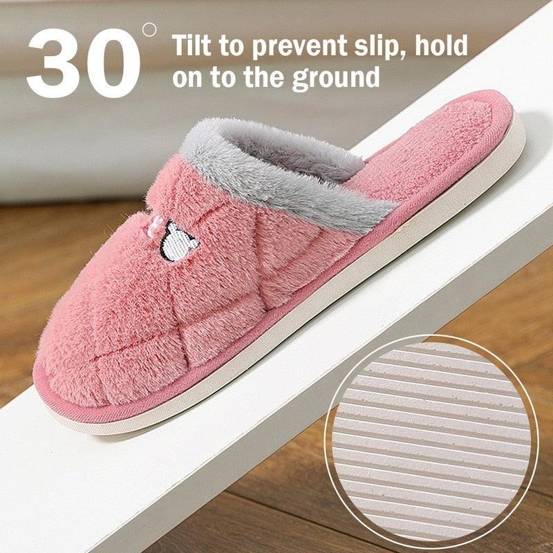 Memory Foam Faux Fur House Slippers