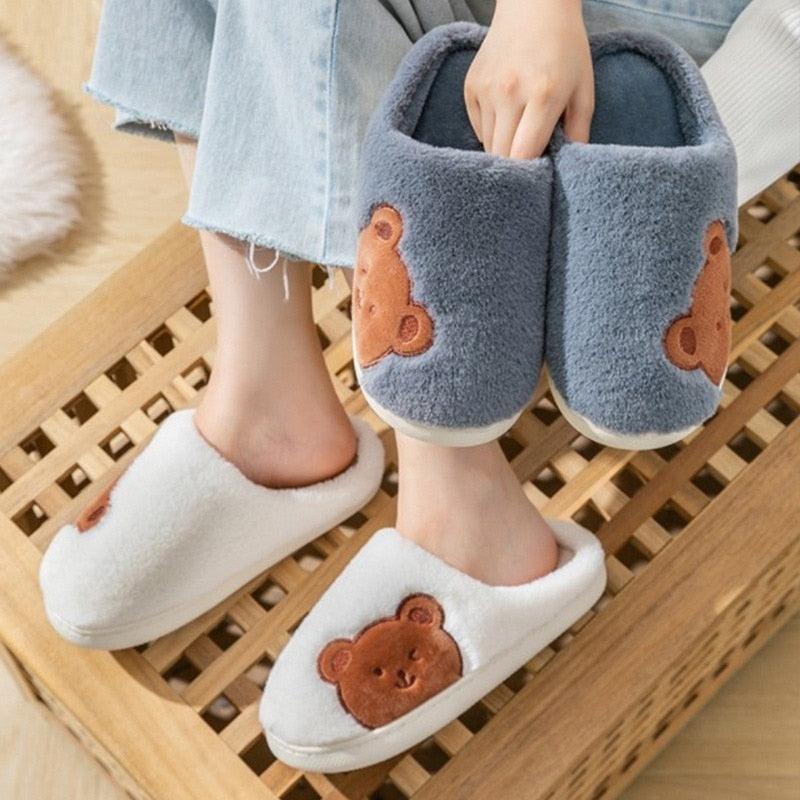 Memory Foam Faux Fur House Slippers