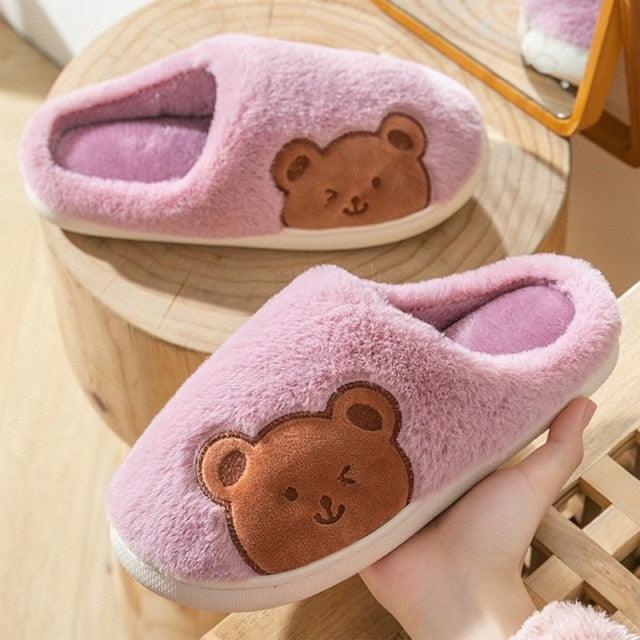 Memory Foam Faux Fur House Slippers