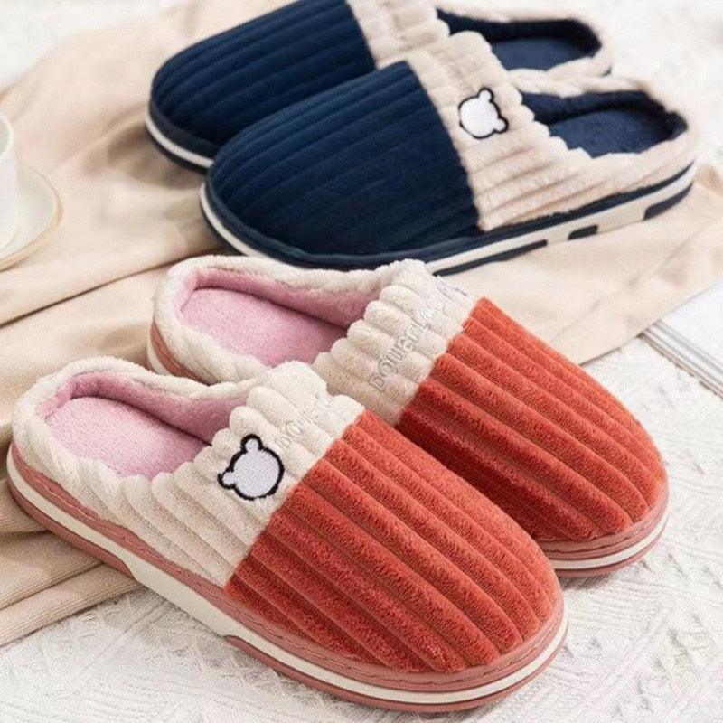 Memory Foam Faux Fur House Slippers