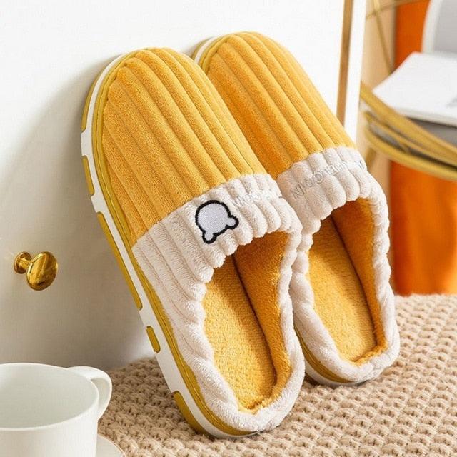 Memory Foam Faux Fur House Slippers