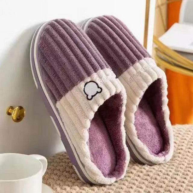 Memory Foam Faux Fur House Slippers
