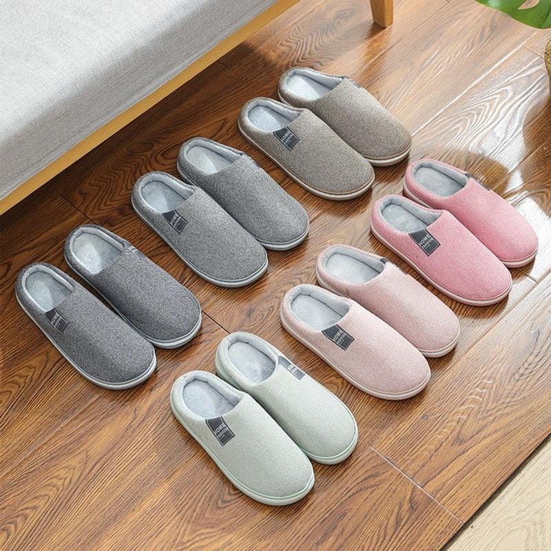 Memory Foam Faux Fur House Slippers