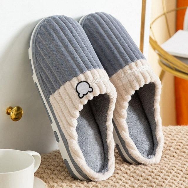 Memory Foam Faux Fur House Slippers