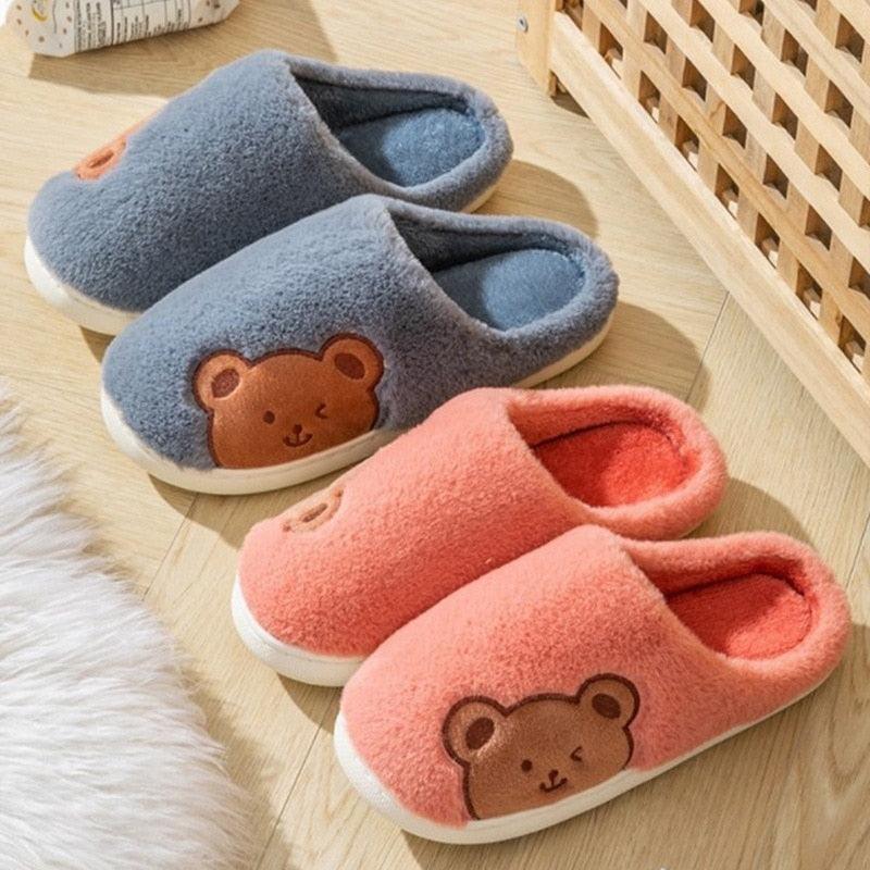 Memory Foam Faux Fur House Slippers