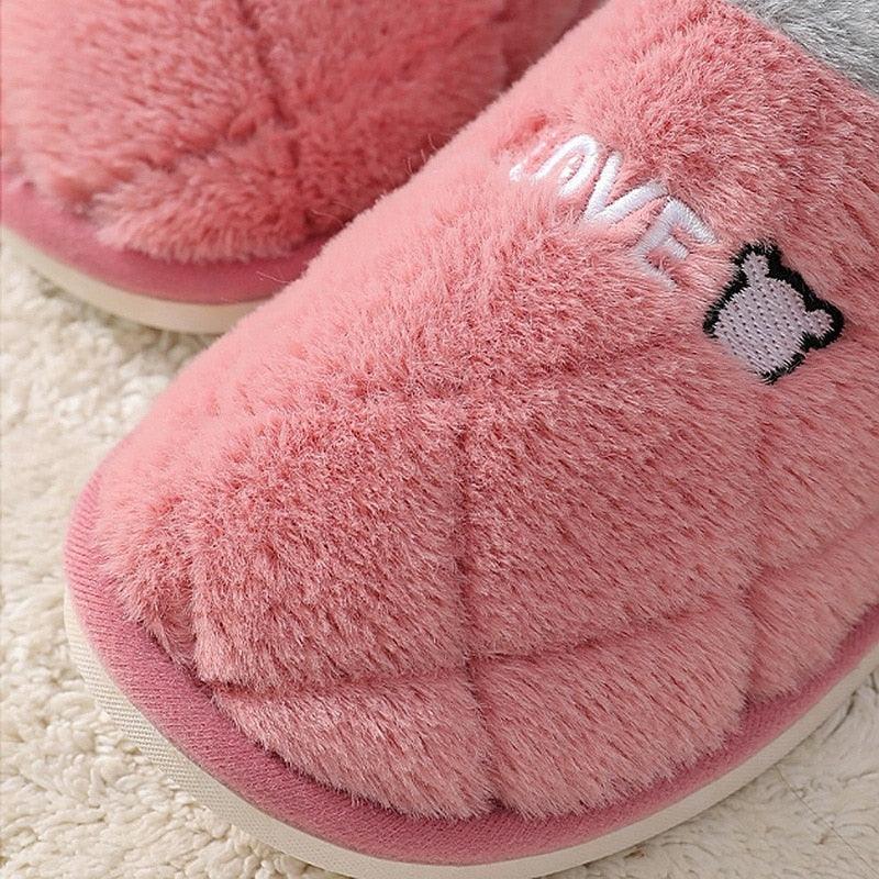 Memory Foam Faux Fur House Slippers