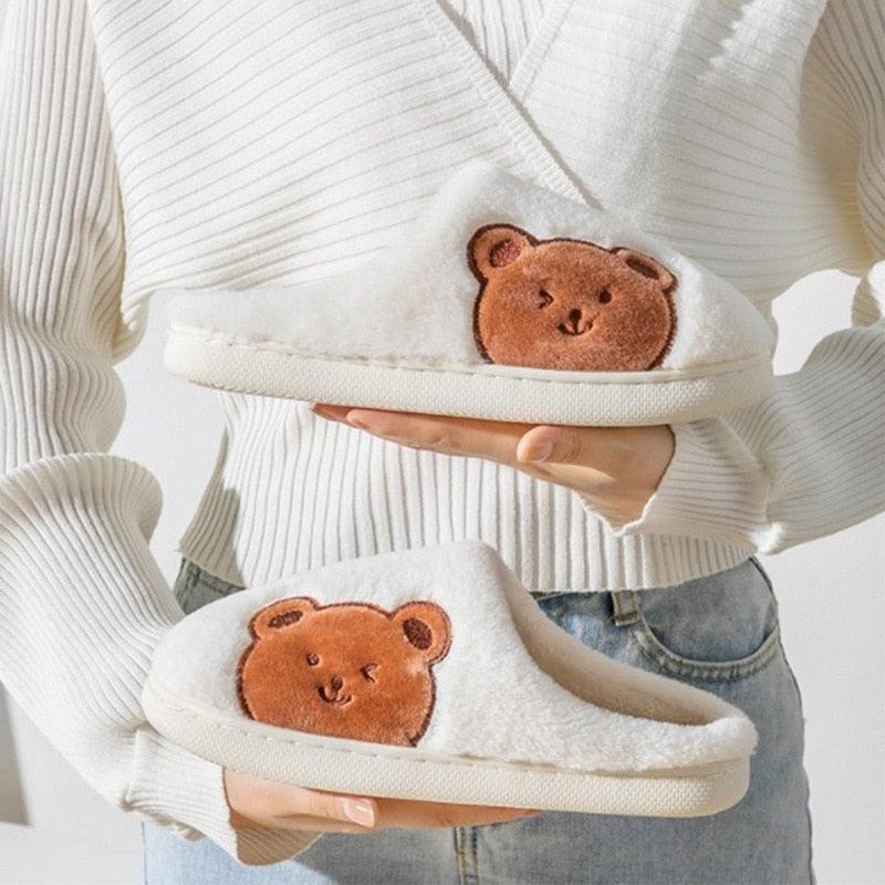 Memory Foam Faux Fur House Slippers