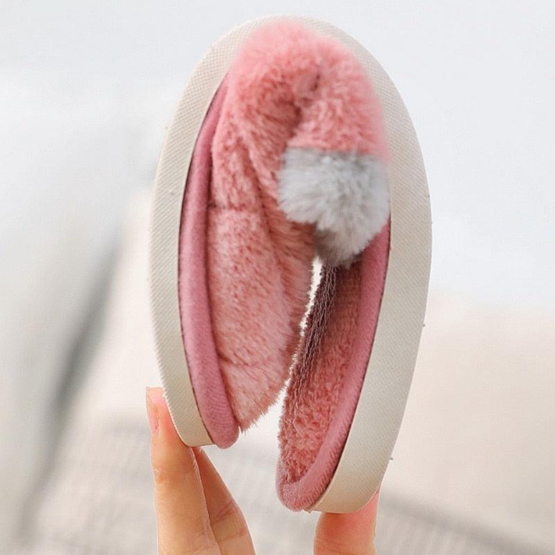 Memory Foam Faux Fur House Slippers
