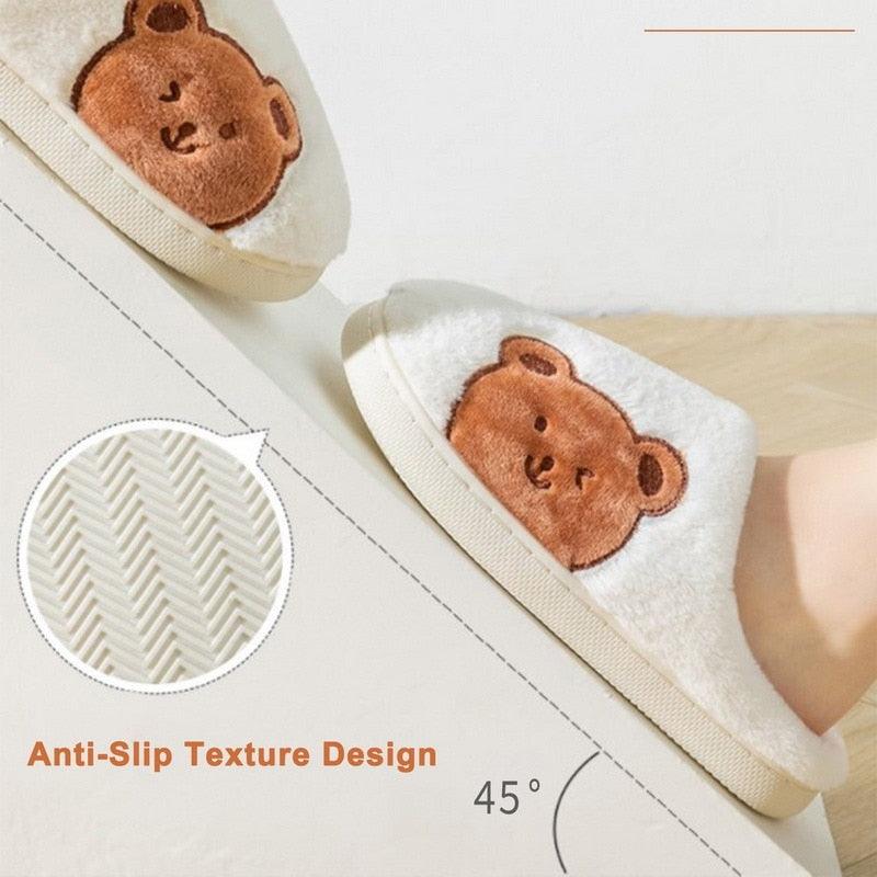 Memory Foam Faux Fur House Slippers