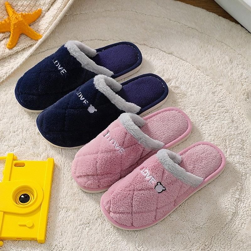 Memory Foam Faux Fur House Slippers