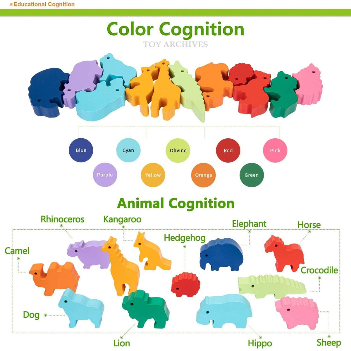 Wooden Animal Stacking Toy