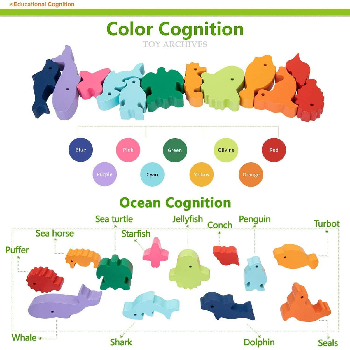 Wooden Animal Stacking Toy
