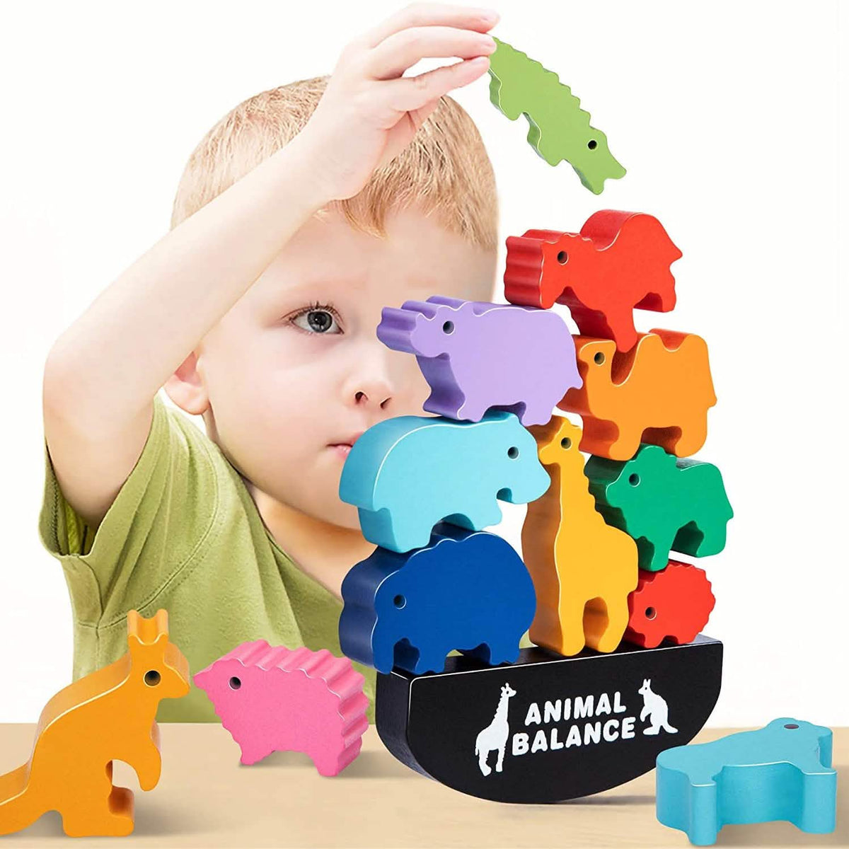 Wooden Animal Stacking Toy